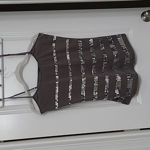 Rue21 XL charcoal and silver sequin tank top